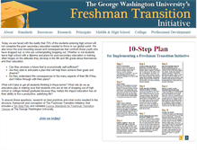 Tablet Screenshot of freshmantransition.org